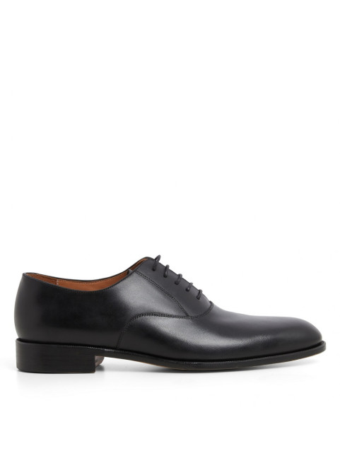 Mens Black Leather Pointed Toe Oxford Dress Shoes